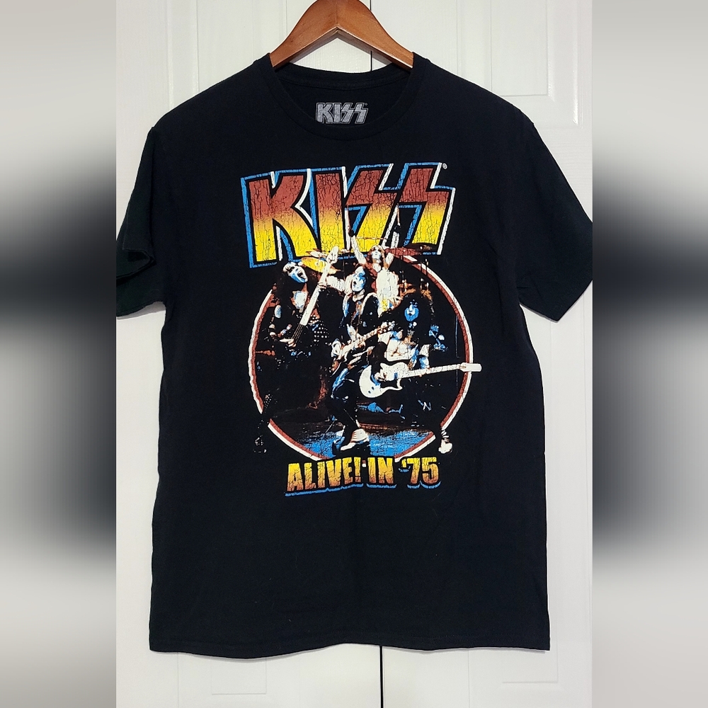 KISS 'Alive! in '75' Black Graphic Band Tee
